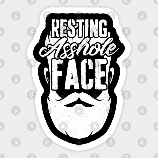 Resting Asshole Face Sticker by trendingoriginals